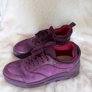 Christian Louboutin Plum Purple Sneakers with Pink Lining